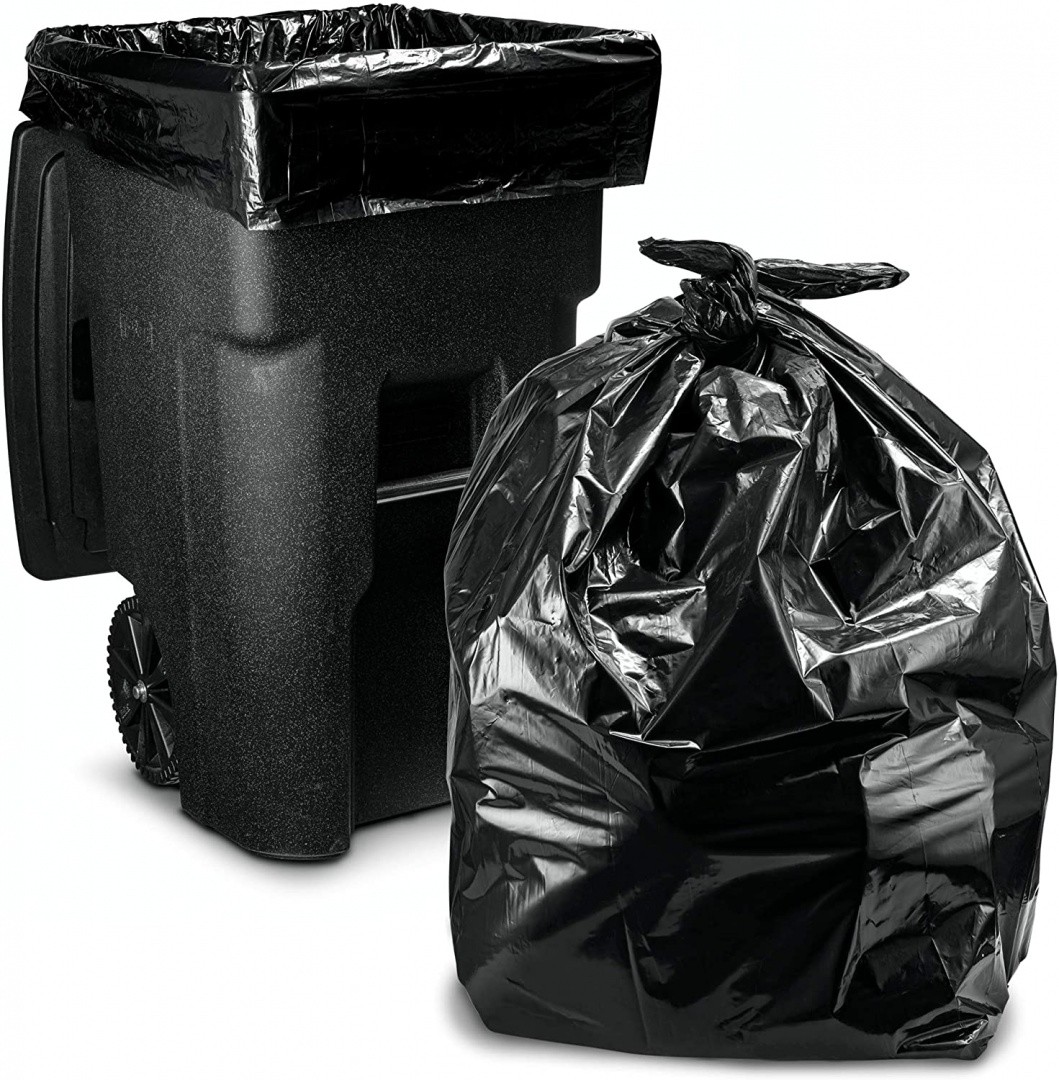 Мешок для мусора 240 литров ПВД черный размер 90x130 см 80 мкм