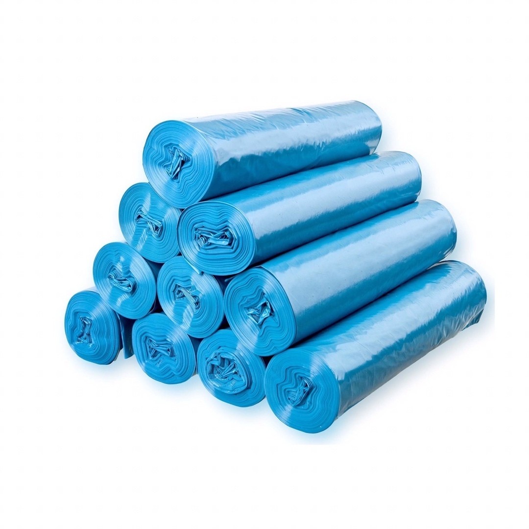 Мешки для мусора ПВД 20 литров синий 30 мкм 45*50 300 шт (30шт*10рул)