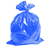 Мешок для мусора 260 литров ПВД 110*130 синий ГОСТ