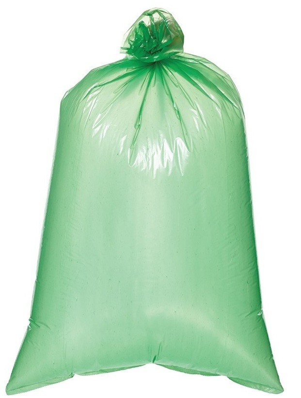 Мешок для мусора 360 литров ПВД 128*138 зеленый ТУ