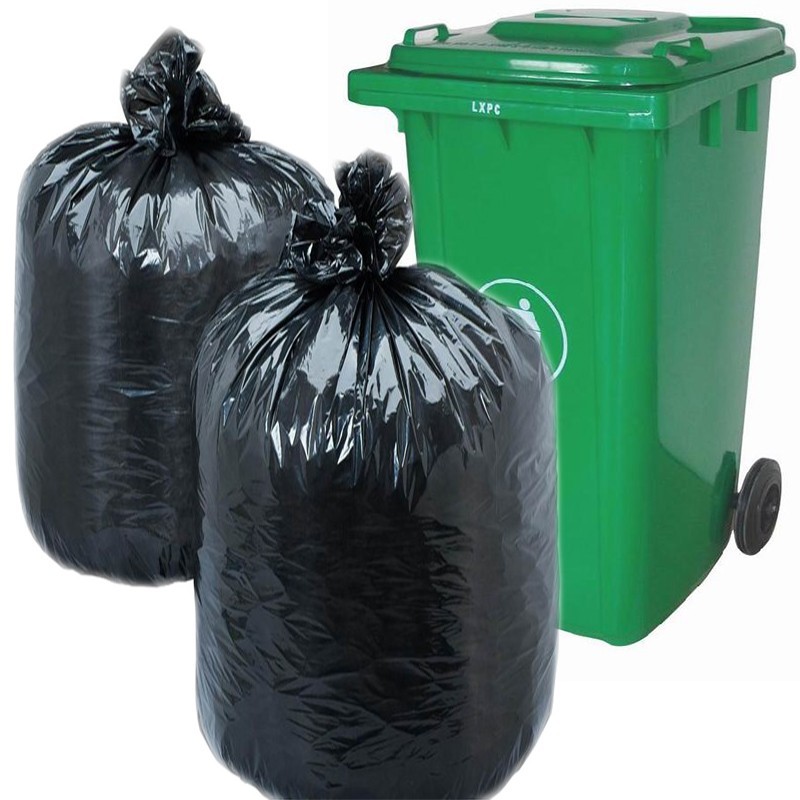 Мешки для мусора под евроконтейнер на 360 литров, ПВД, черный