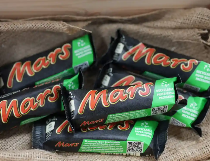 «Марсианская» обертка сладких батончиков. 