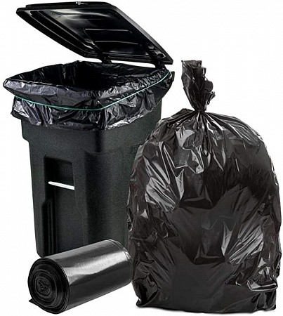 Мешки для мусора 120 литров, 50 шт (5уп)., черные