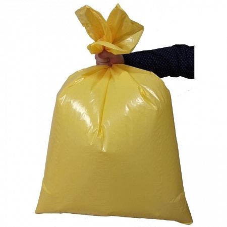 Мешок для мусора 320 литров ПВД 118*133 желтый ТУ