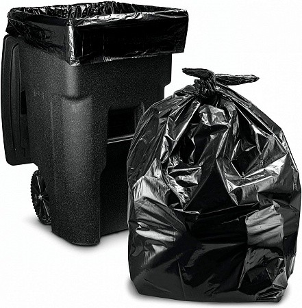 Мешок для мусора 120 литров ПВД 70*110 черный ГОСТ 120 мкм