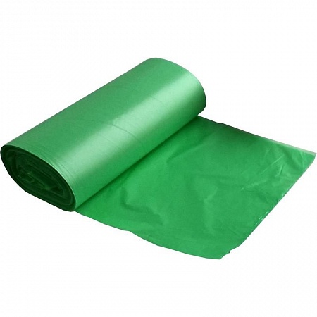 Мешок для мусора 100 литров ПВД 60*100 зеленый ГОСТ