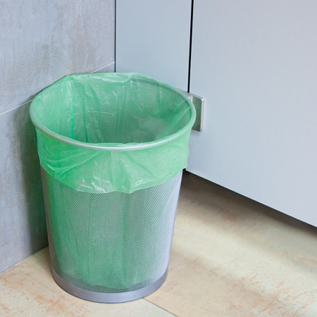 Мешок для мусора 30 литров ПВД 48*58 зеленый ТУ