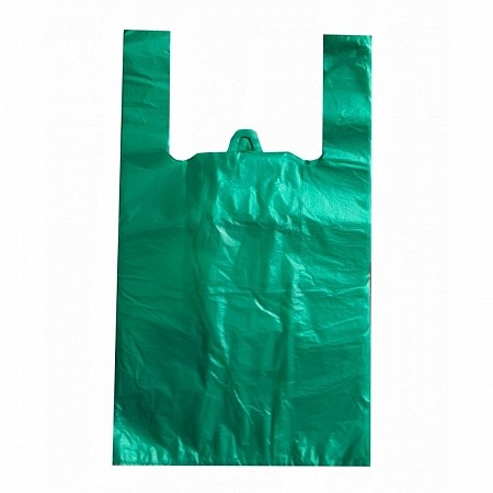 Мешок для мусора с ручками, 30 литров, ПВД, 50*60+13, зеленый, ГОСТ