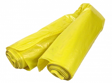 Мешок для мусора 220 литров ПВД 88*128 желтый ТУ