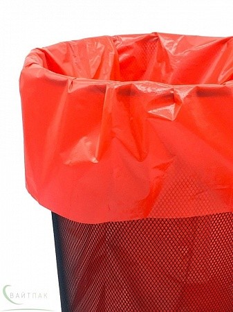 Мешок для мусора 60 литров ПВД 60*70 красный ГОСТ
