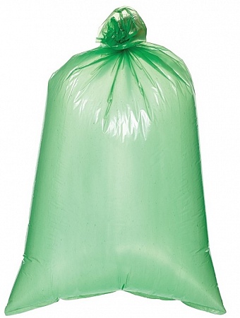 Мешок для мусора 360 литров ПВД 130*140 зеленый ГОСТ