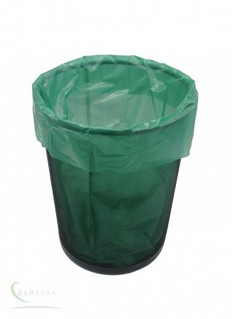 Мешок для мусора 60 литров ПВД 60*70 зеленый ГОСТ